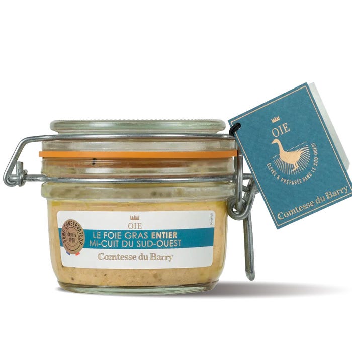 Foie gras d’oie entier mi-cuit du Sud-Ouest 125g main product photo