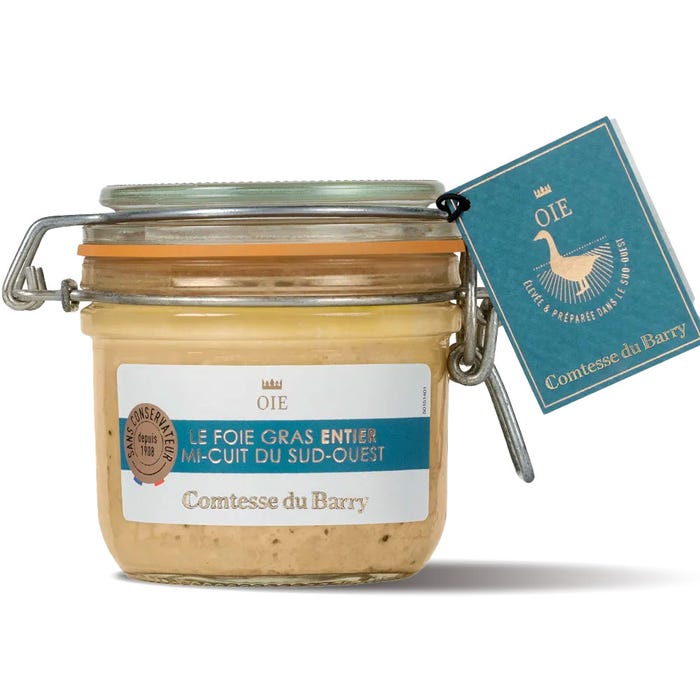 Foie gras d'oie entier du Sud-Ouest mi-cuit 180 g main product photo