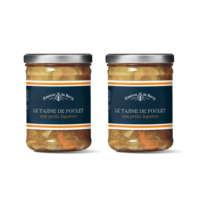 Lot de 2 Tajines de poulet aux petits légumes 750g main product photo