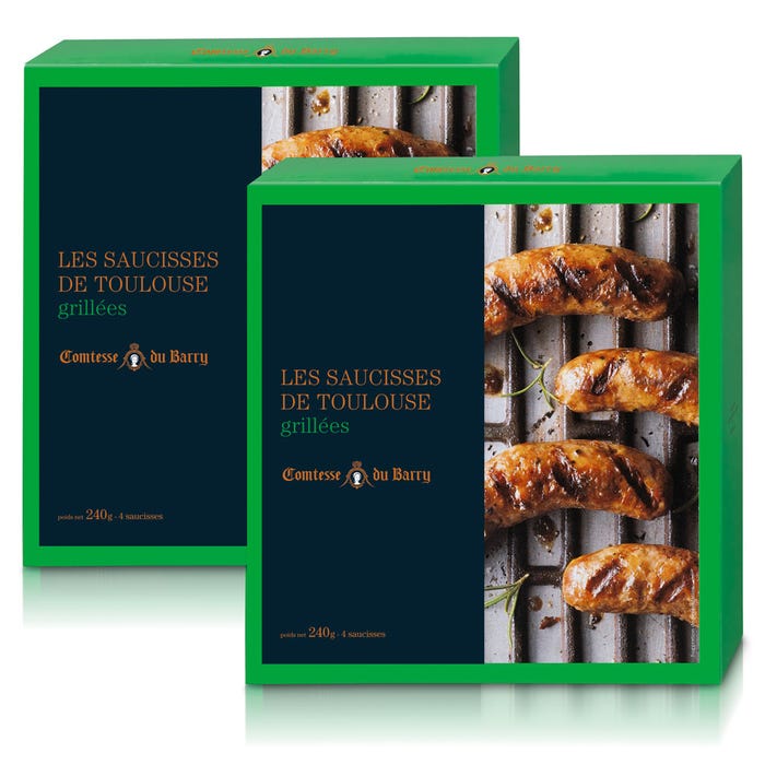 Lot de 2 saucisses de Toulouse grillées main product photo
