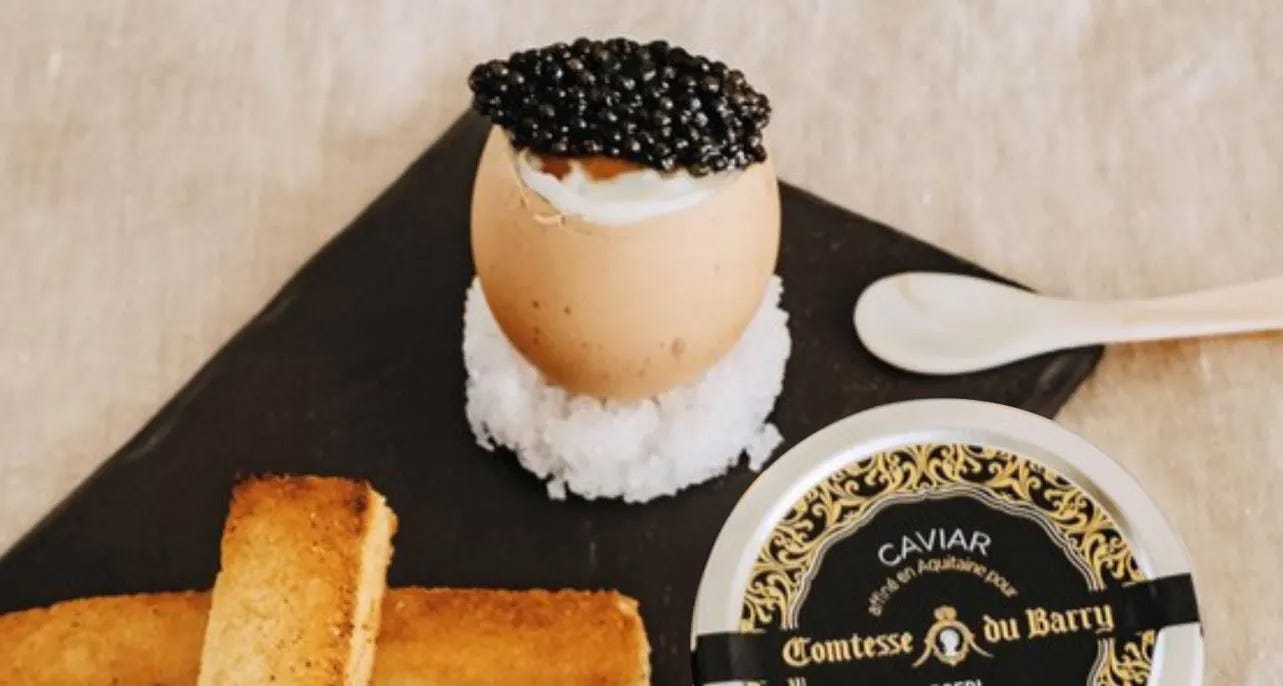 Œuf à la coque au caviar